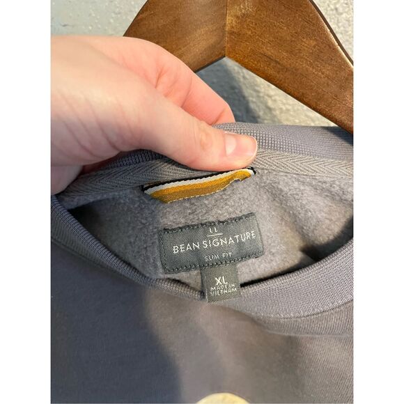 L.L. Bean Men's Signature Sherpa Sweatshirt, Crewneck Size XL Slim Fit - Picture 4 of 5